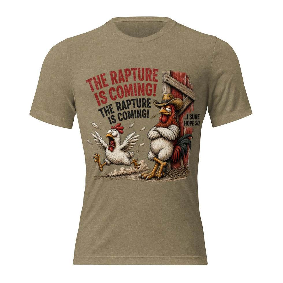 Thumbnail: The Rapture Is Coming Chicken Shirt, Funny Christian T-Shirt, Faith Humor Tee