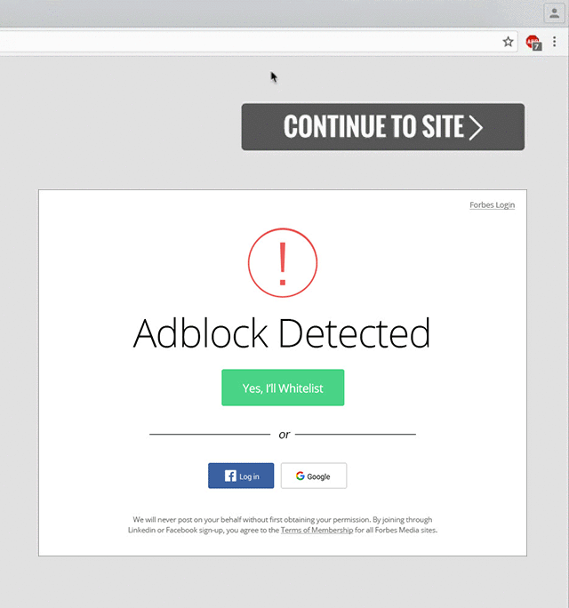 Consider Ad-Blocking Detection