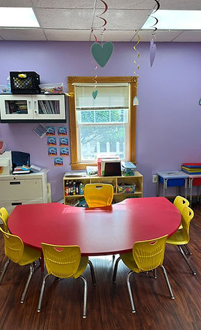 A bright and colourful classroom setup at Fairview Early Learning Center