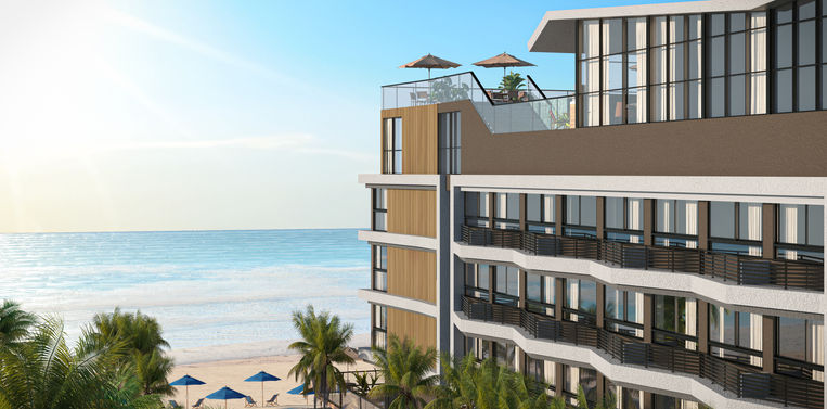 Fachada Lateral Alameda de Acesso ao Mar do Porto Algarve