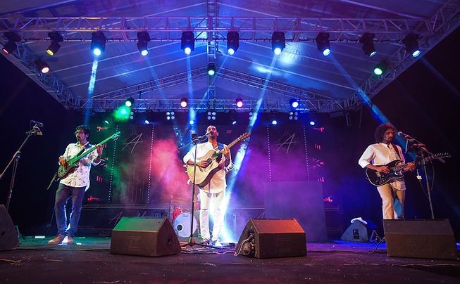 Performing on full band setup