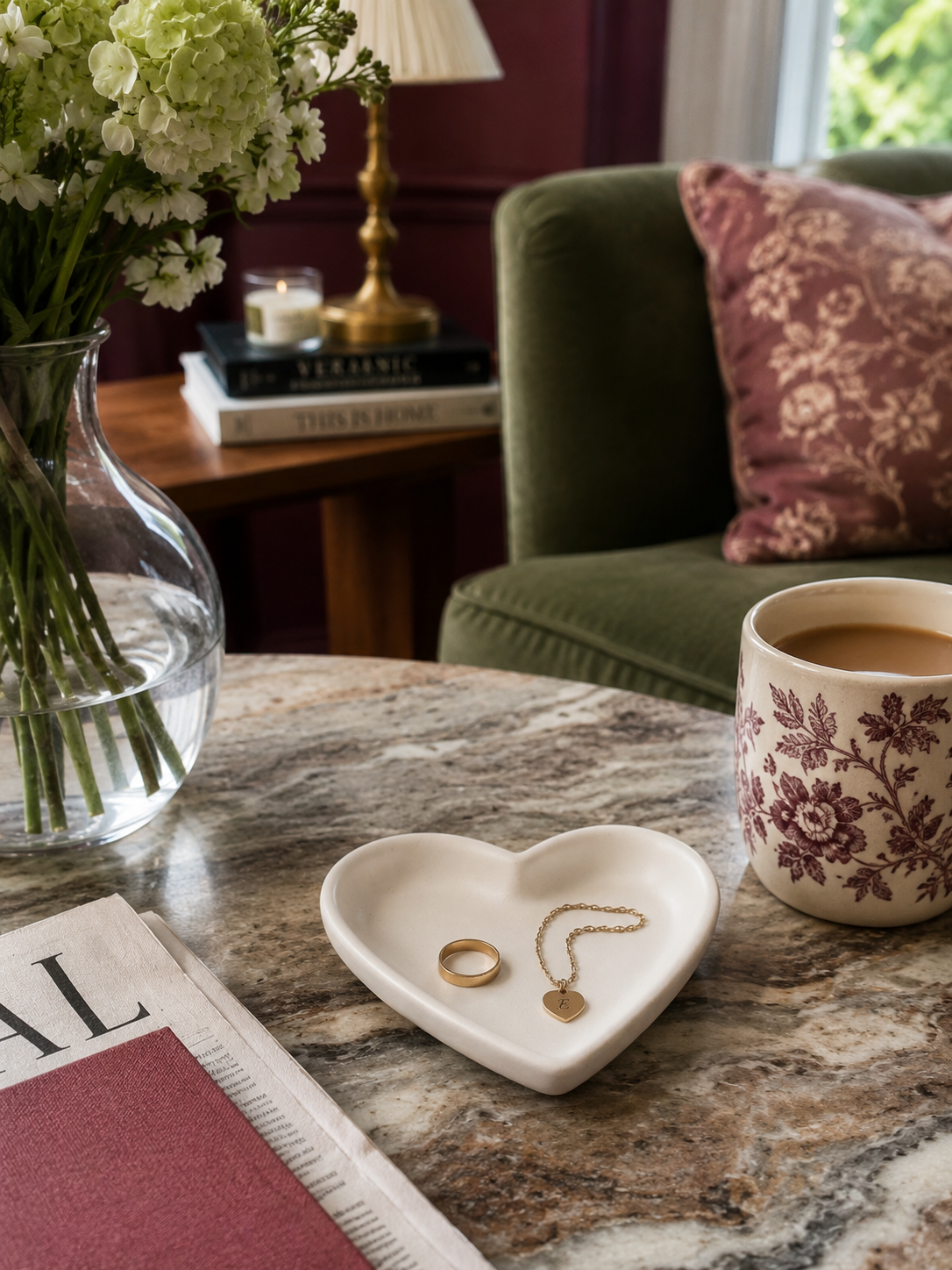 Heart decorative plate