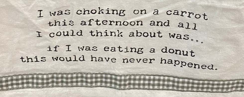 on a hand towel at the Rusty
