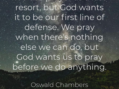 Praying Before Anything