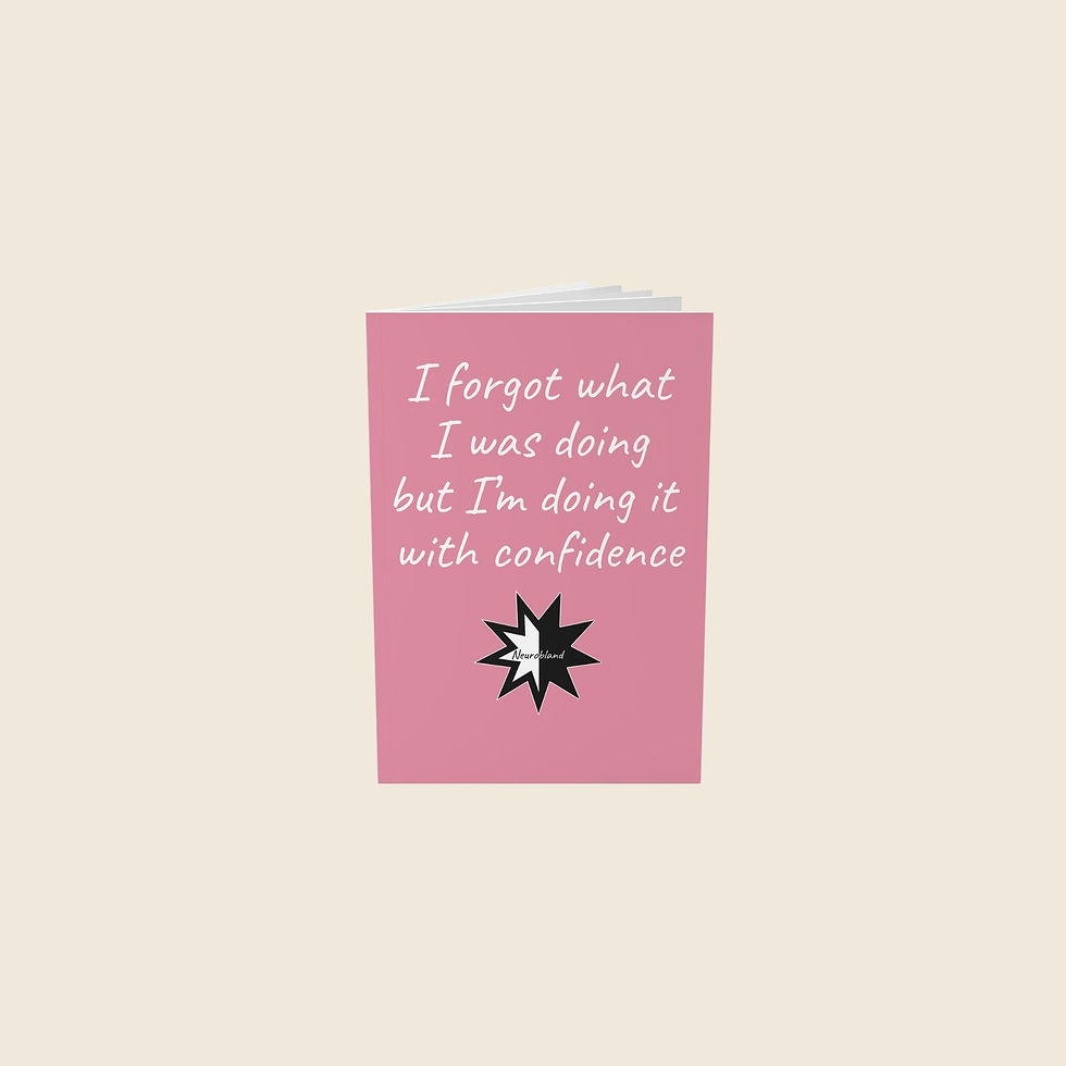 Pink I Forgot What I Was Doing A5 Lined Notebook