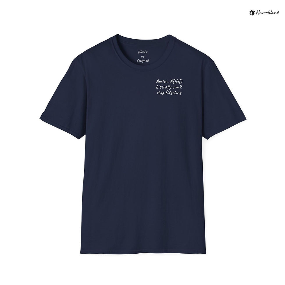 Thumbnail: Literally Can't Stop Fidgeting T-Shirt in navy blue