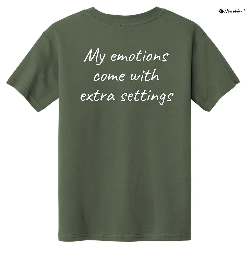 Thumbnail: Kids t-shirt: My emotions come with extra settings