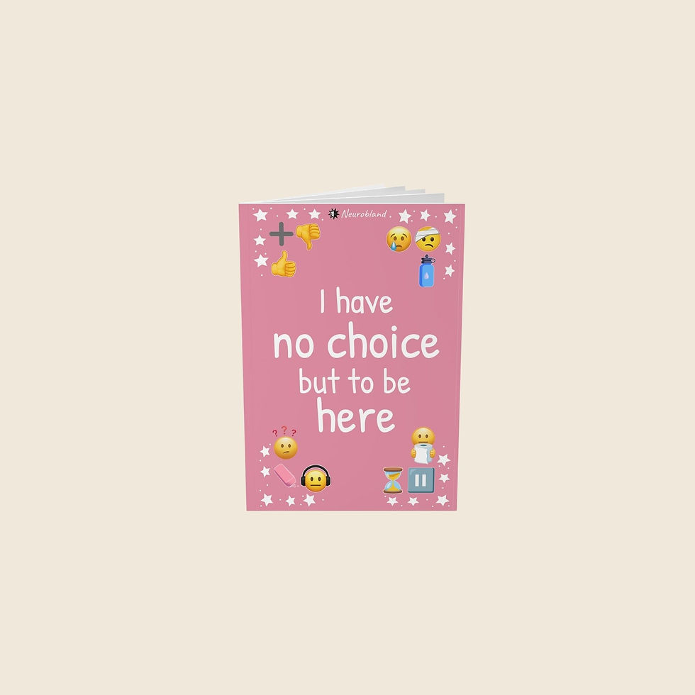 Pink No Choice Quiet Words A5 Lined Notebook