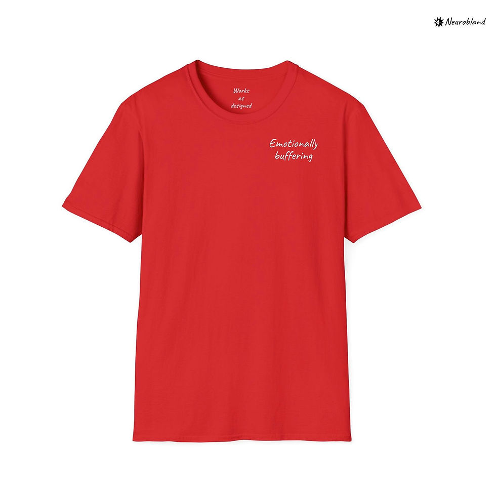 Thumbnail: Red T-Shirt with Emotionally Buffering text
