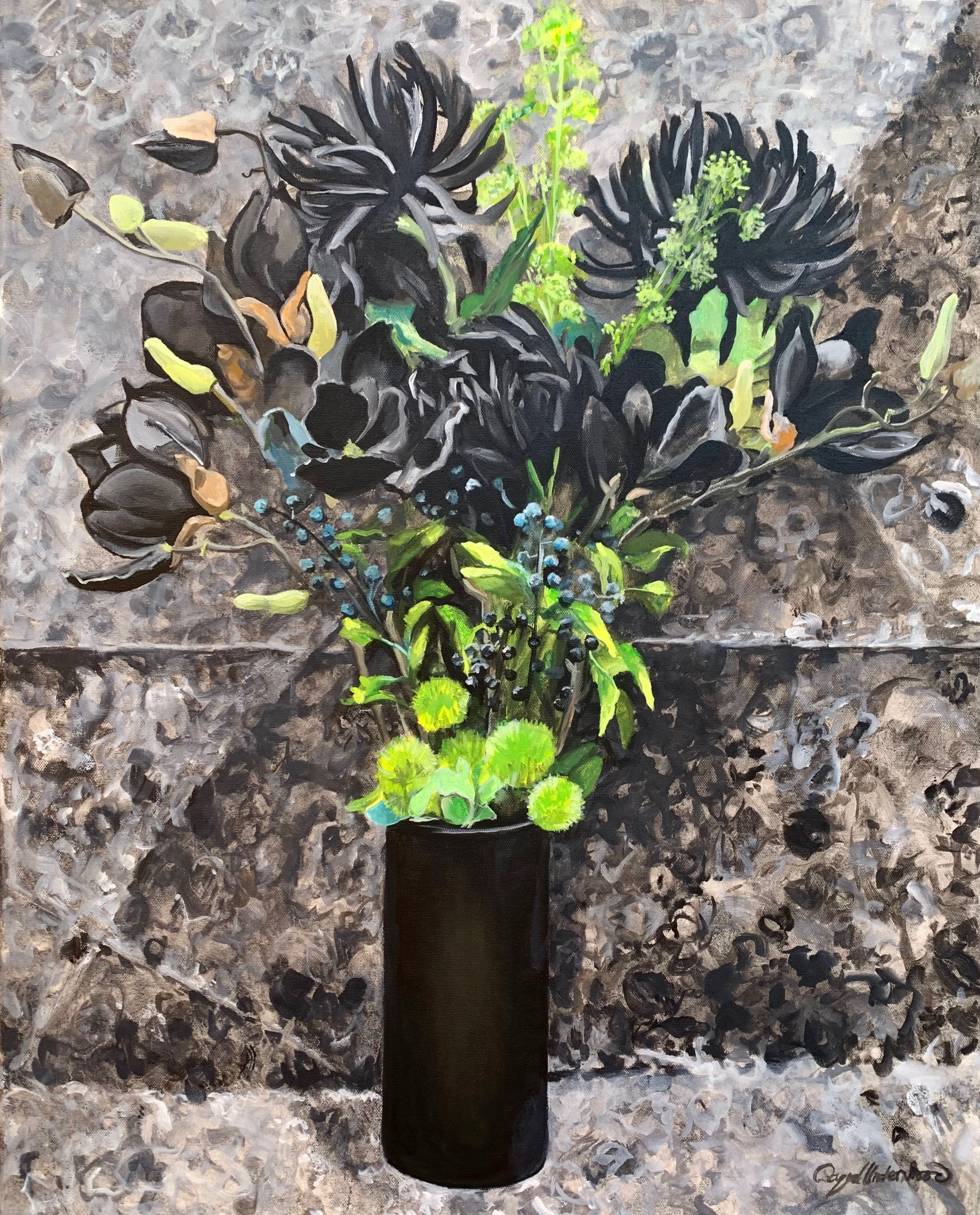 Color Wheel Floral Black