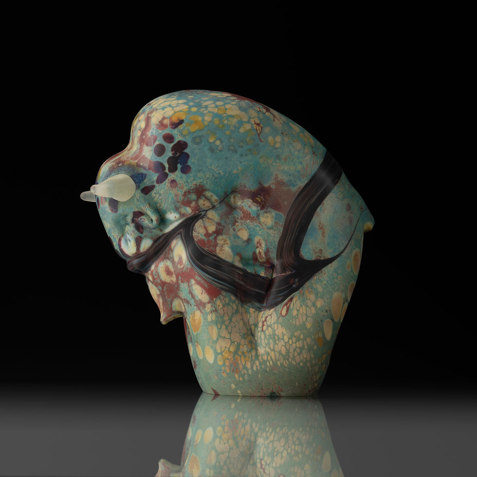 SOLD Black River Chamisa Bloom Bison
