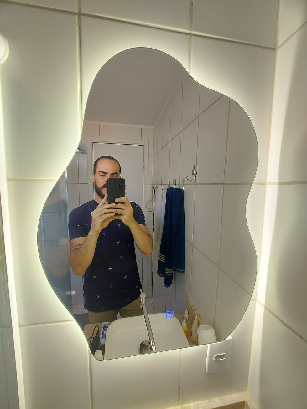 Miniatura: Espelho Organico com LED Touch 4mm para Banheiro Premium 55x73cm