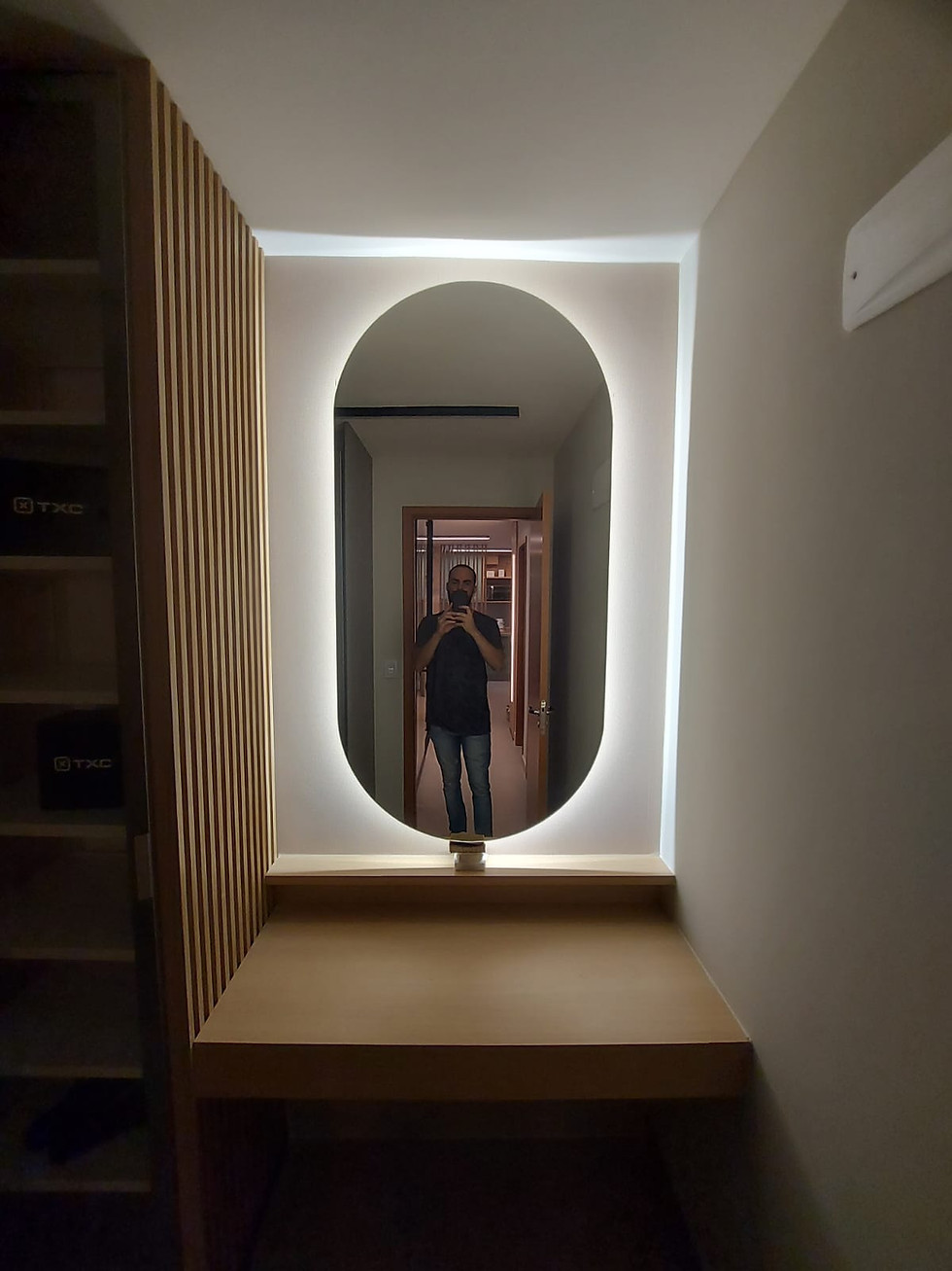 Miniatura: Espelho Oval com Led Touch Premium 4mm 55x95cm – Design Moderno