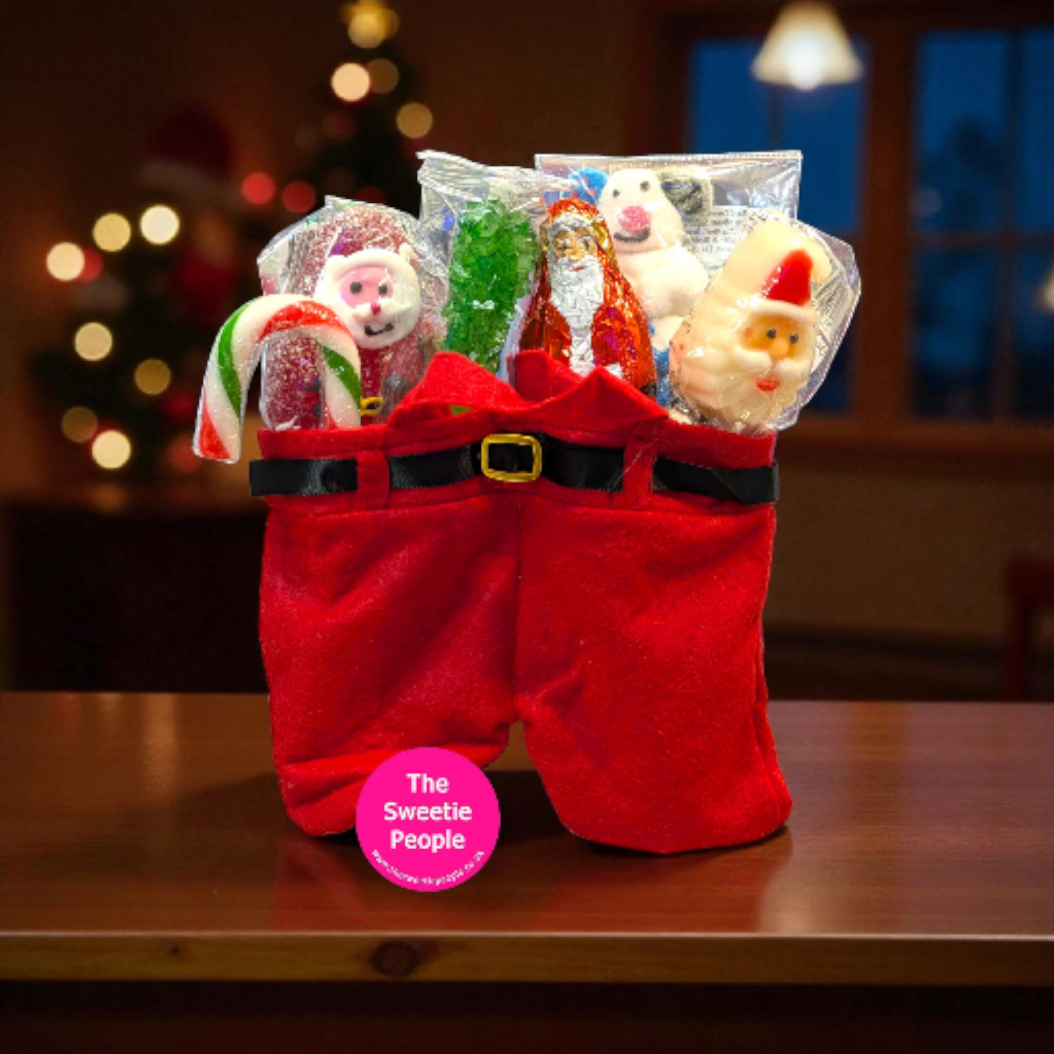 Santa Pants Filled Gift Bag