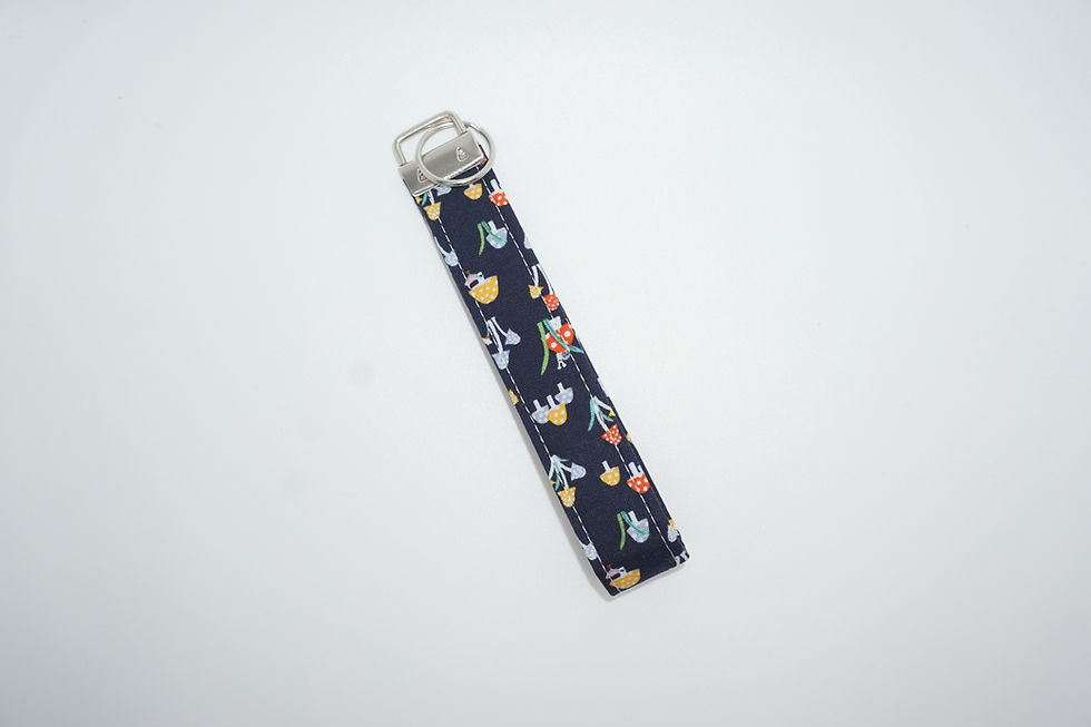 Thumbnail: Navy Mushroom Wristlet Keychain