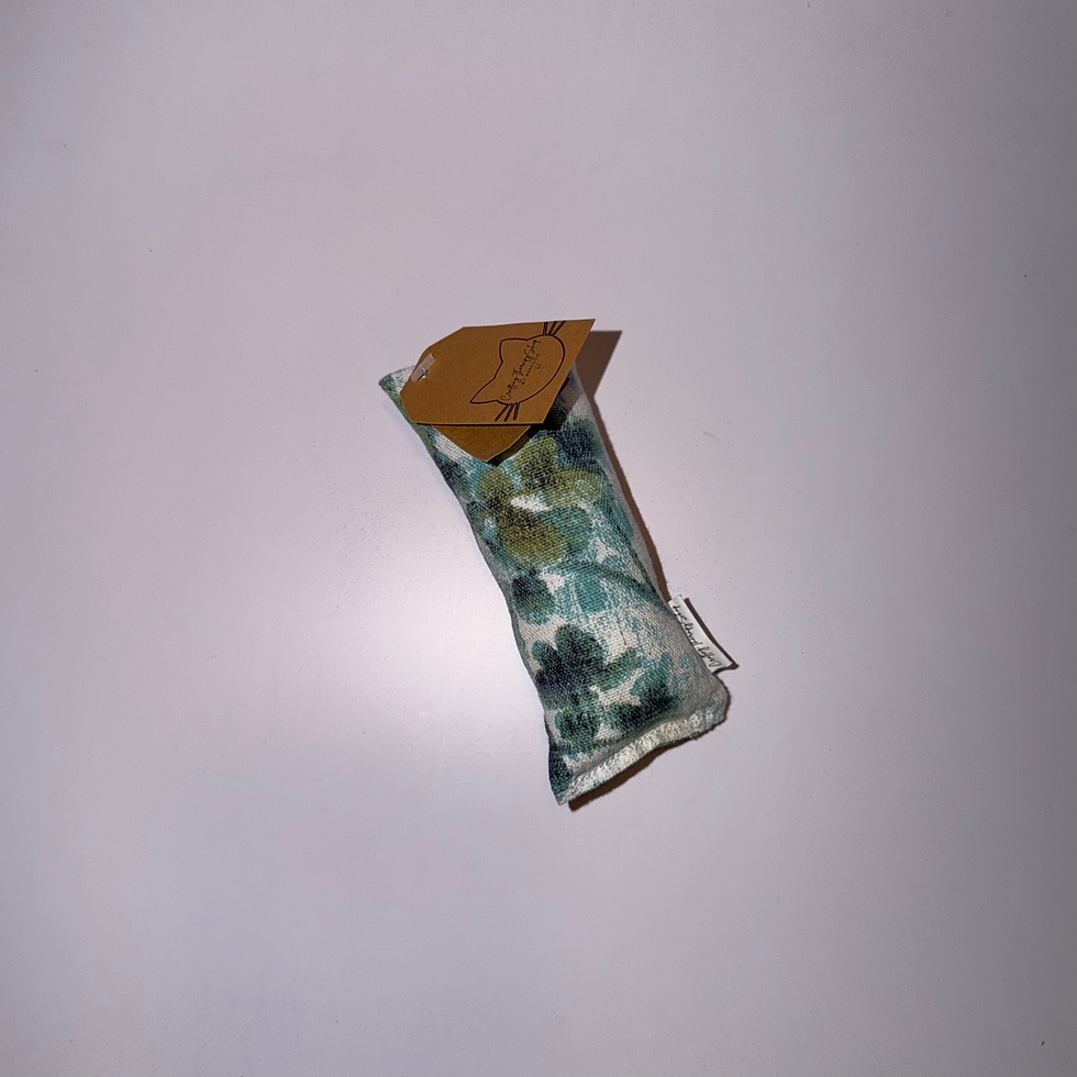 Thumbnail: Turquoise Watercolor Floral Cat Kicker Toy
