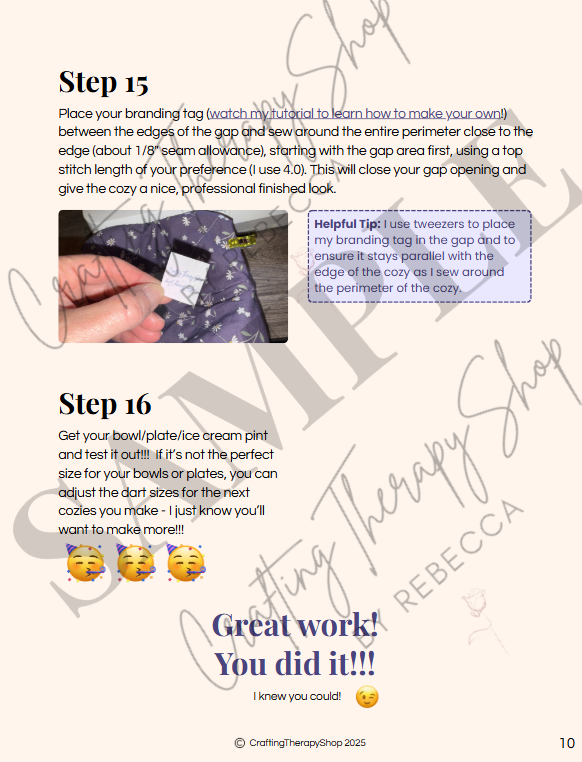 Thumbnail: Microwave Safe Cozies Sewing Pattern