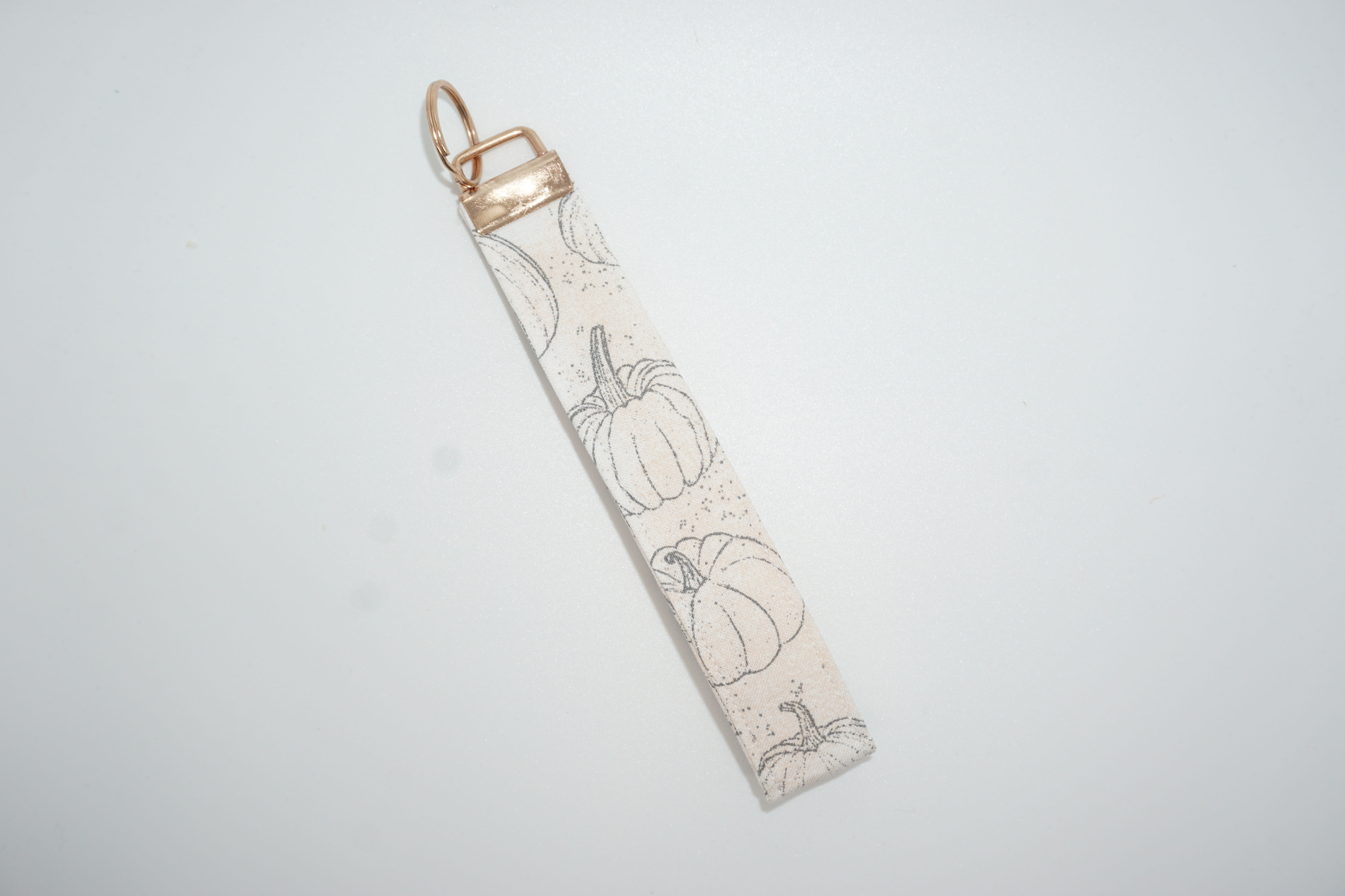 Sketched Pumpkins Wristlet Keychain