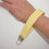 Thumbnail: Yellow Floral Wristlet Keychain on wrist