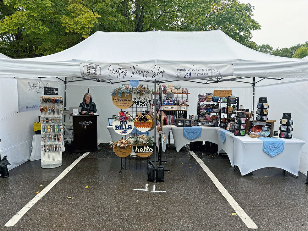 craft market booth setup