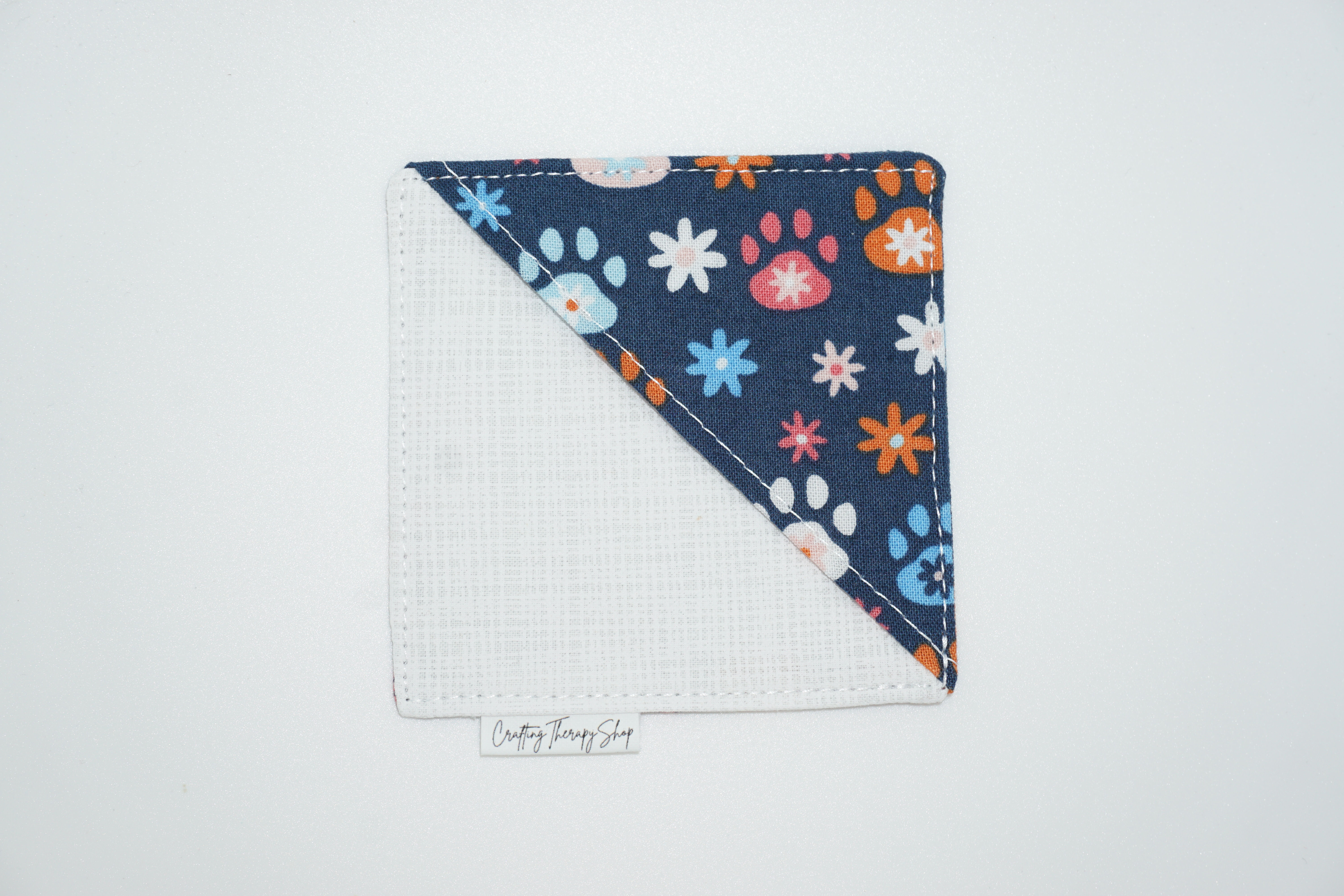 Floral Paw Prints Corner Bookmark