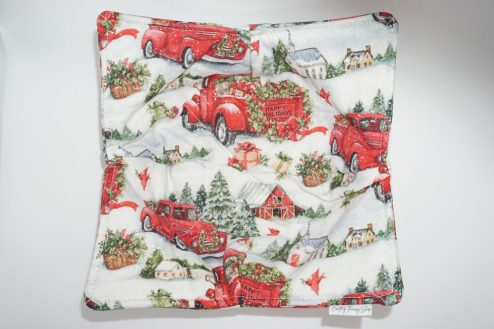 Thumbnail: Christmas Farm Bowl Cozy top view