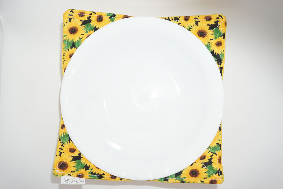 Thumbnail: Sunflowers Bowl Cozy top view with bowl