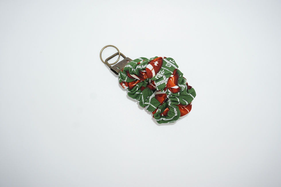 Thumbnail: Football Scrunchie Wristlet Keychain