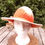 Thumbnail: Felted Wool Orange & Cream Hat