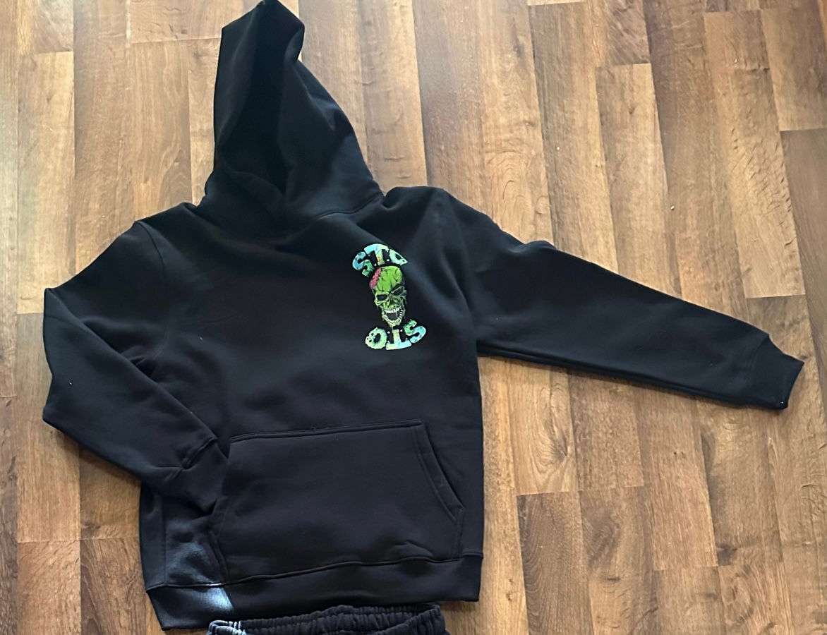 STO Zombie skull 400GSM heavyweight hoodie 