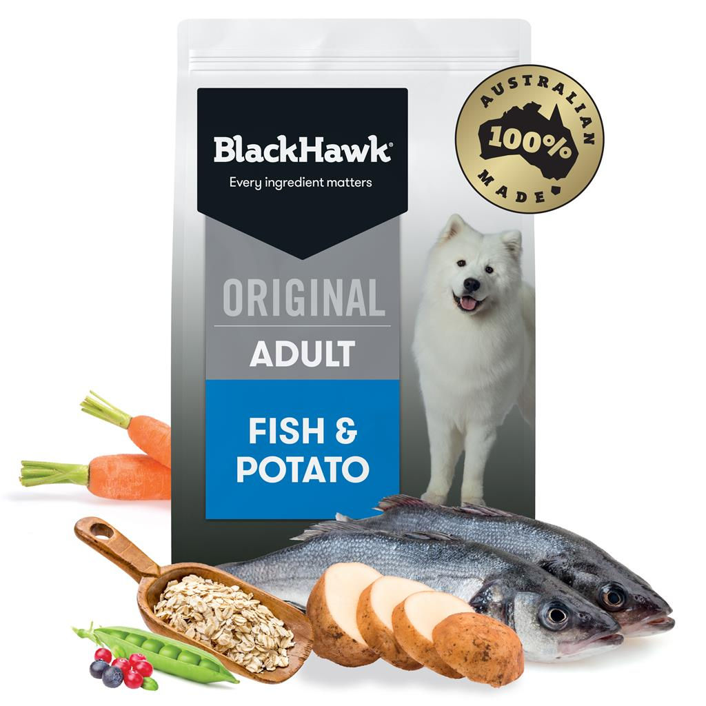 BLACK HAWK DOG ADULT FISH AND POTATO