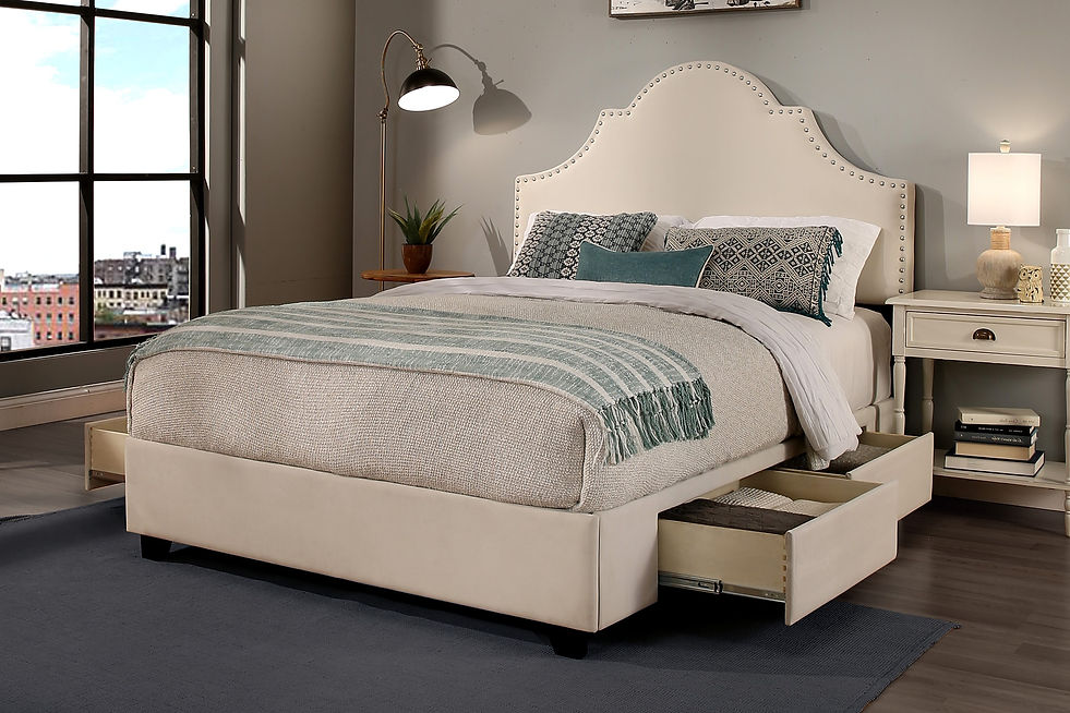 Ivory Portman Storage bed with drawers
