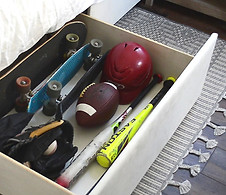 Sports Equipment in drawer