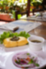 Humita con salsa de seco