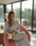 Elise wearing the Barefoot Dreams Robe