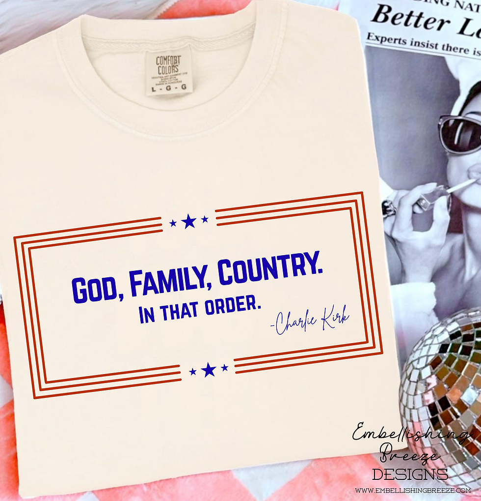 Thumbnail: God, Family, Country.  Tee, Long Sleeve or Crewneck