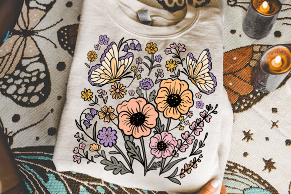 Thumbnail: Wildflower Butterfly Tee or Crewneck