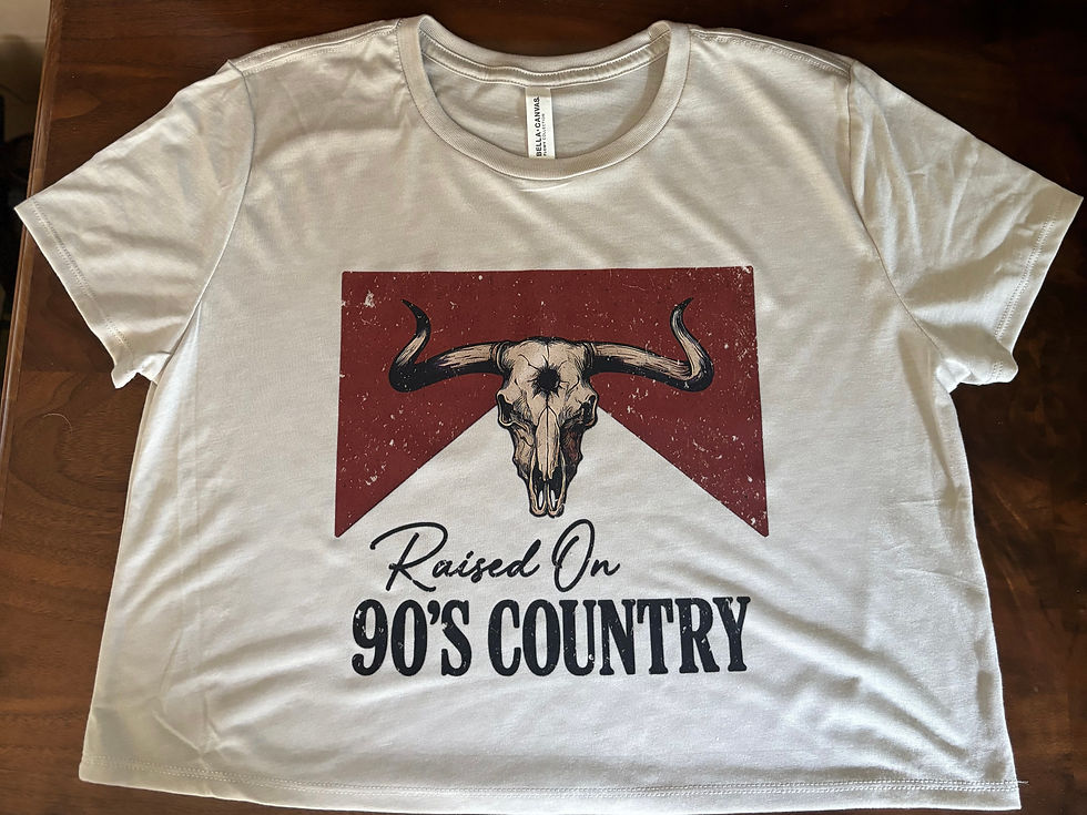 Thumbnail: Raised on 90s Country Crop or Tee