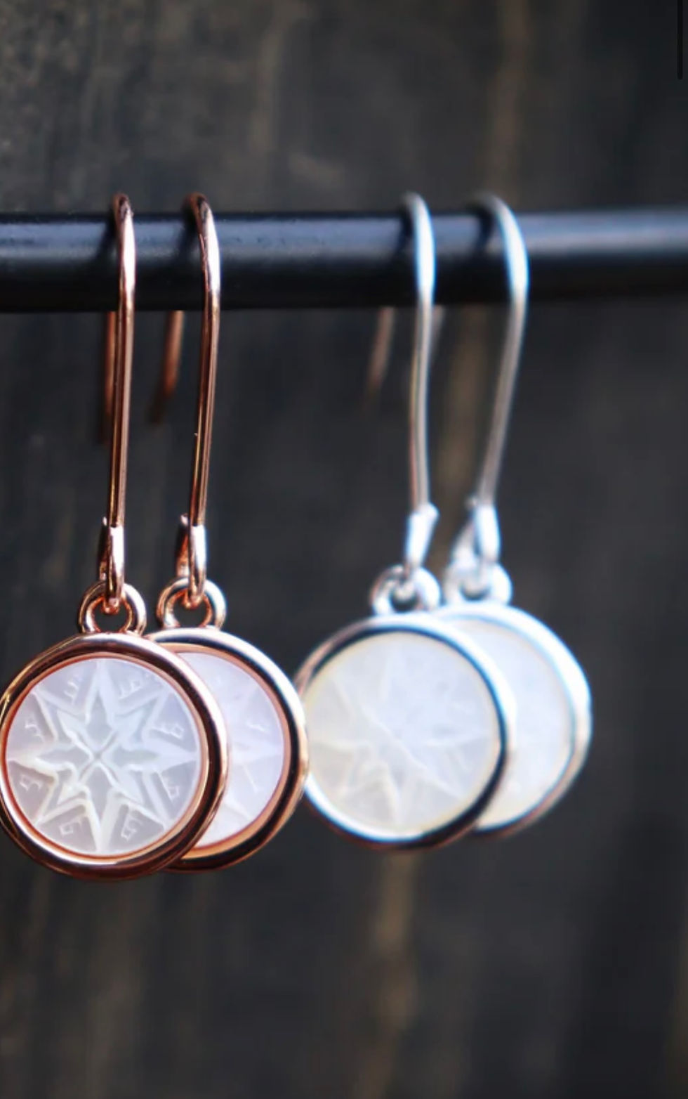 Thumbnail: Mother of Pearl Pendant Earrings