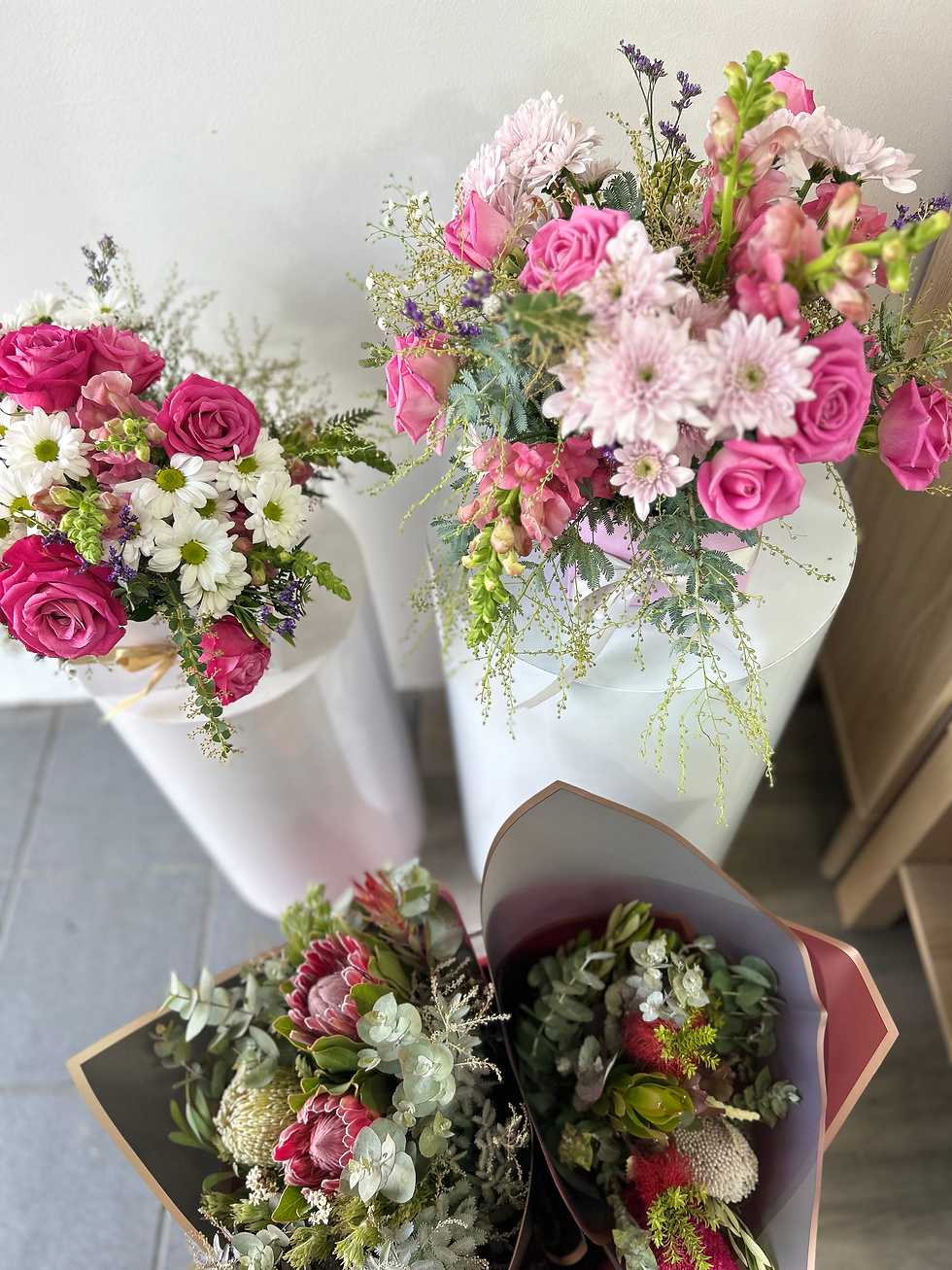 Thumbnail: Rose and Chrissy and snapdragon Bouquet