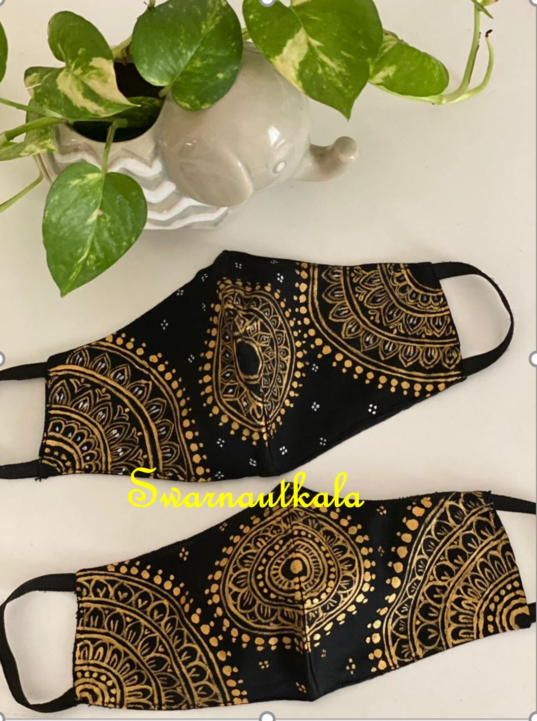 Handpainted Cotton Mask