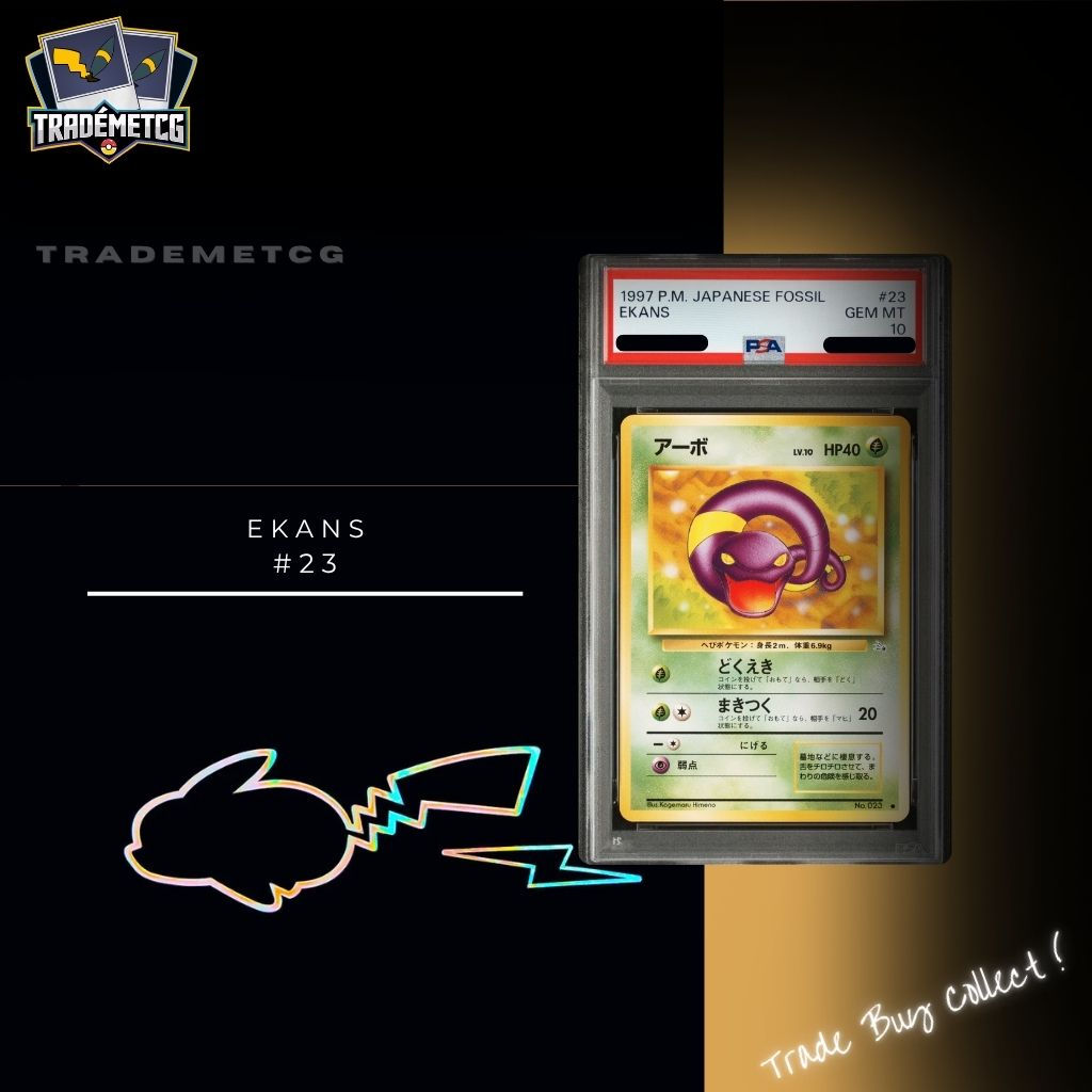 Pokemon【PSA 10】Ekans #23 Pokemon Japanese Mystery of the Fossils