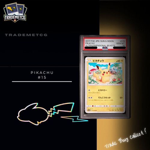 Pokemon【PSA 10】Pikachu #15 Pokemon Japanese Ultradimensional