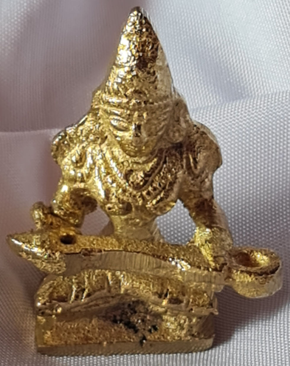 Thumbnail: Tiny Brass Annapurna statue / amulet 4 centimetres tall