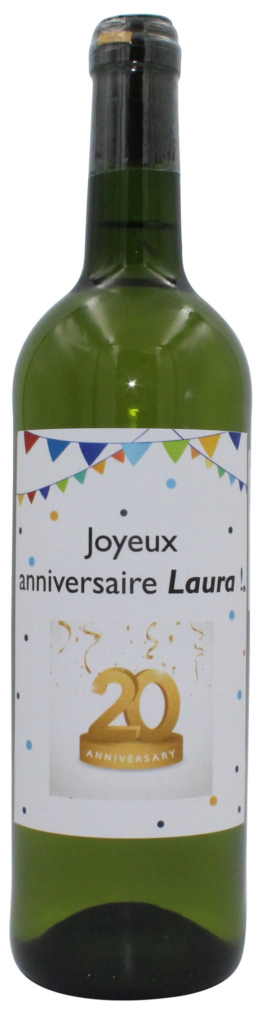 Bordeaux Blanc Aoc 18 Joyeux Anniversaire Mabouteilleperso Fr