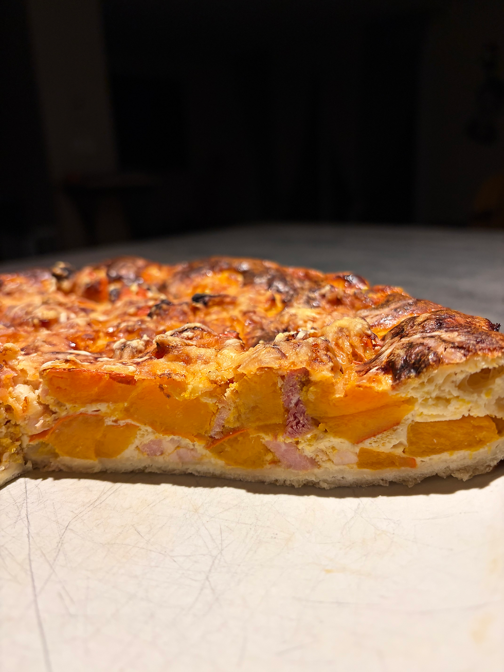 Quiche au potimarron et lardons fumés : recette facile, rapide et gourmande