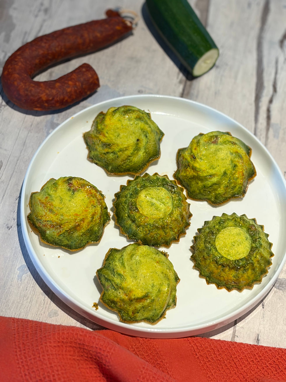 Frittata aux épinards, courgettes et chorizo cuite dans le moule 12 Twists Ohra Guy Demarle