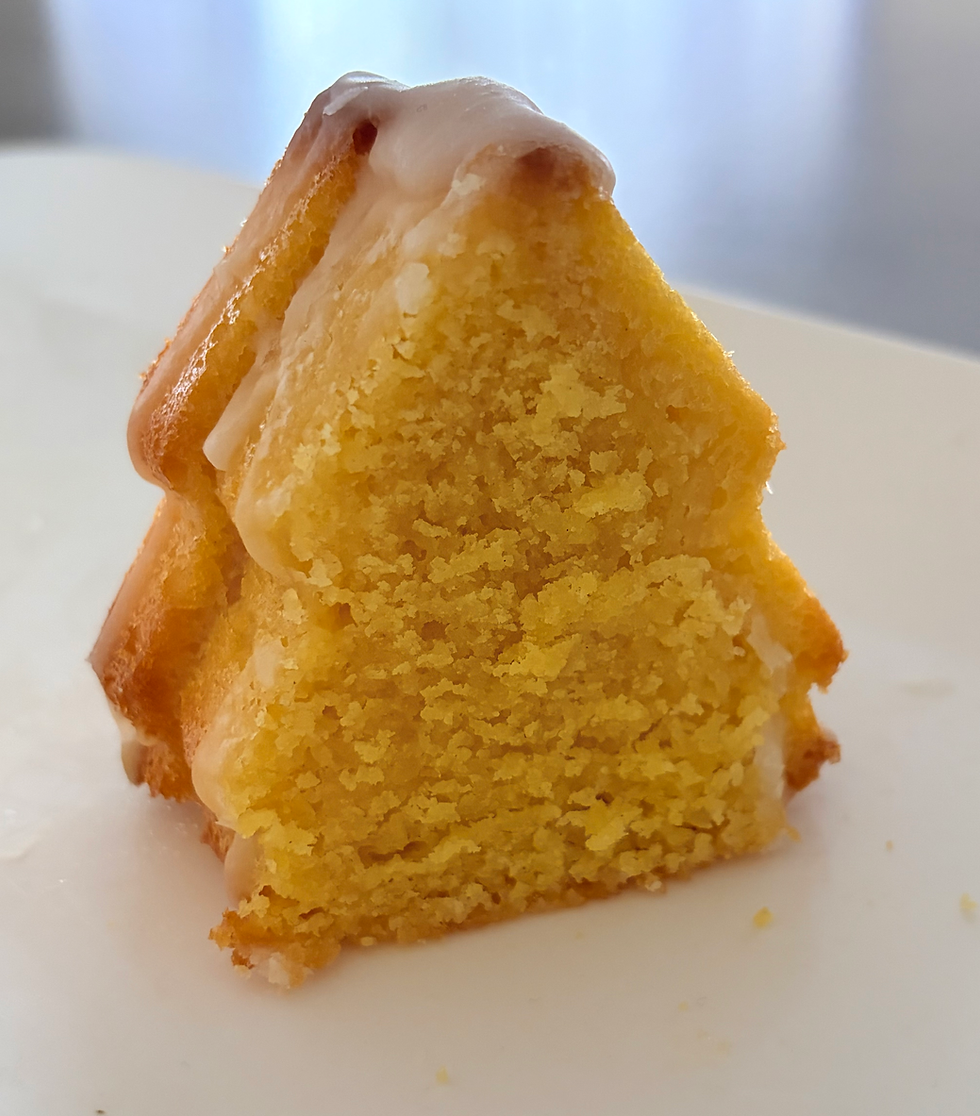 Cake au citron moelleux glacé, réalisé dans le moule bûche Sapin Ohra de Guy Demarle - recette Cook'in Cec