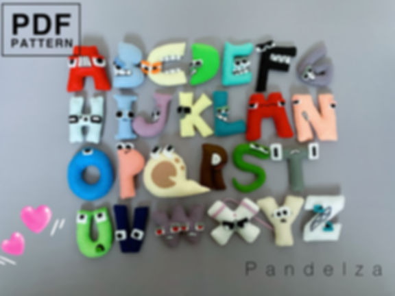 Alphabet lore A-Z PDF Patterns and tutorial. Easy sewing felt toys. DIY toys