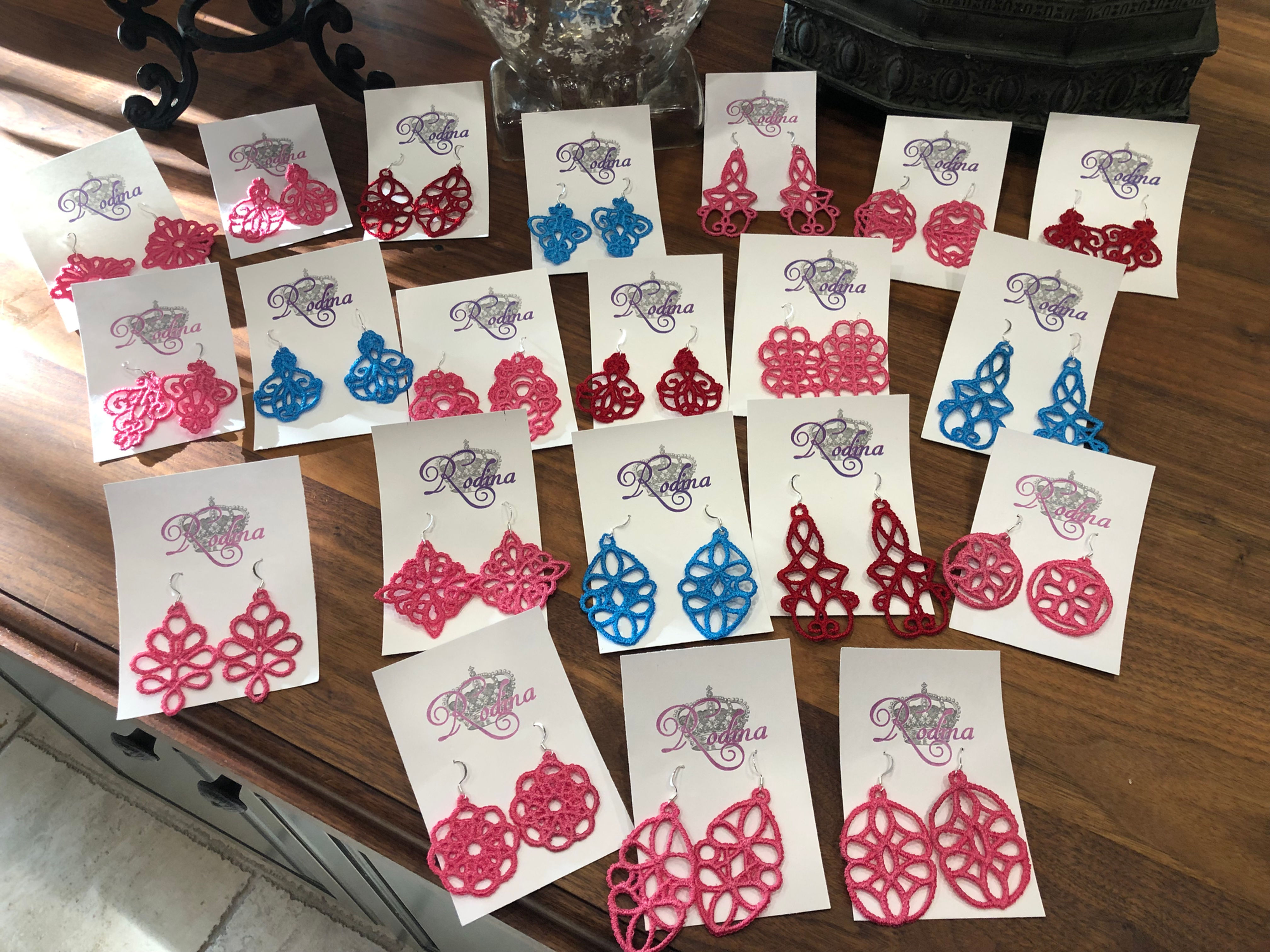 Super Light Weight Embroidered Earrings